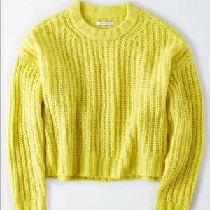 Cropped Crew Neck Sweater